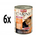 6x konzerva Animonda CARNY® cat Adult hovädzie a kura 400 g