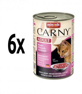 6x konzerva Animonda CARNY® cat Adult multimäsový koktail 400 g