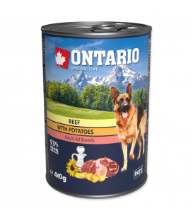 Konzerva ONTARIO Dog Beef, Potatos and Sunflower Oil 400g