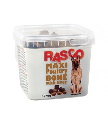 Pochoutka RASCO Dog kosti drůbeží s játry 570g