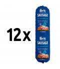 12x saláma BRIT Premium Sausage Chicken & Lamb 800g