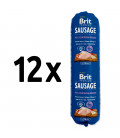 12x saláma BRIT Premium Sausage Chicken & Rabbit 800g